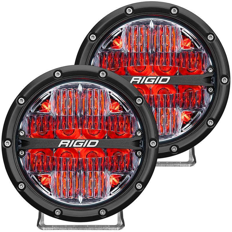 RIGID Industries 360-Series 6" LED Off-Road Fog Light Drive Beam w/Red Backlight - Black Housing [36205]-Angler's World