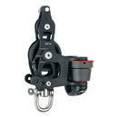 Harken 45mm Single Aluminum Element Fiddle Block w/Swivel, Becket 150 Cam Cleat [6234]-Angler's World