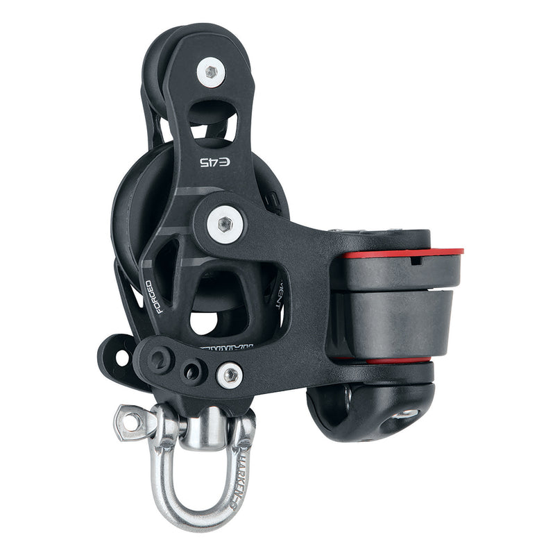 Harken 45mm Single Aluminum Element Fiddle Block w/Swivel 150 Cam Cleat [6235]-Angler's World