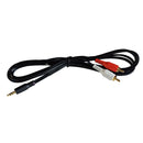 Fusion MS-CBRCA3.5 Input Cable - 1 Male (3.5 mm) to 2 Male RCA [010-12753-20]-Angler's World