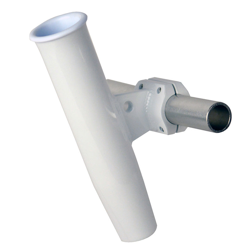 C. E. Smith Aluminum Horizontal Clamp-On Rod Holder 1-5/16" OD White - Powdercoat w/Sleeve [53711]-Angler's World