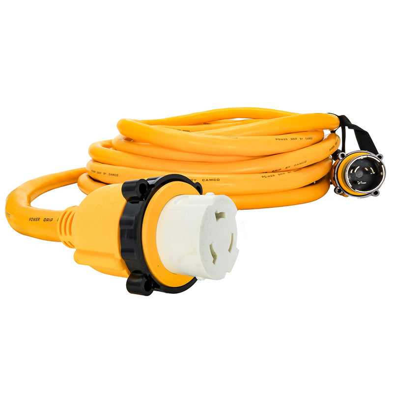 Camco 50 Amp Power Grip Marine Extension Cord - 50 M-Locking/F-Locking Adapter [55623]-Angler's World