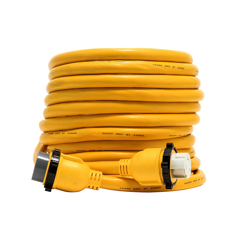 Camco 50 Amp Power Grip Marine Extension Cord - 50 M-Locking/F-Locking Adapter [55623]-Angler's World