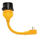 Camco PowerGrip Locking Adapter - 15A/125V Male to 30A/125V Female Locking [55635]-Angler's World