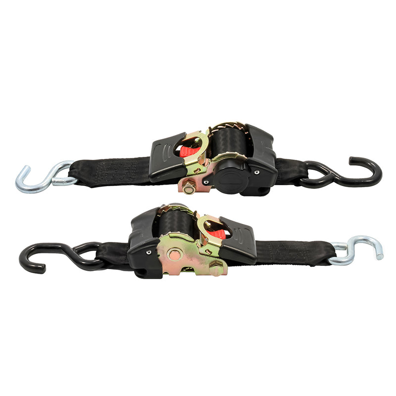 Camco Retractable Tie Down Straps - 2" Width 6 Dual Hooks [50031]-Angler's World