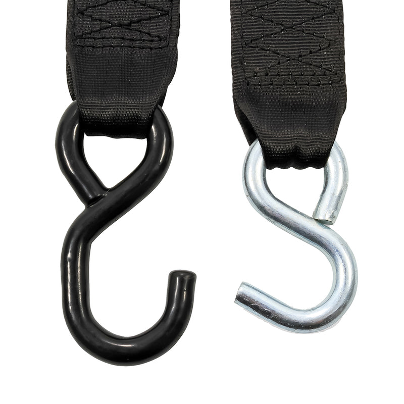 Camco Retractable Tie Down Straps - 2" Width 6 Dual Hooks [50031]-Angler's World