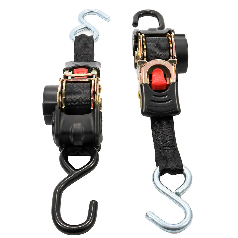 Camco Retractable Tie-Down Straps - 1" Width 6 Dual Hooks [50033]-Angler's World