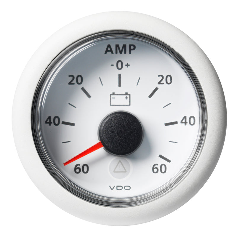Veratron 52MM (2-1/16") ViewLine Battery Status Gauge -60/+60AMP - White Dial Bezel [A2C59512330]-Angler's World