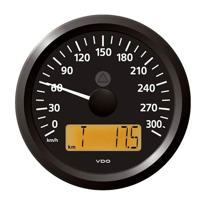 Veratron 3-3/8" (85 mm) ViewLine Speedometer - 0 to 300 KMH - 12/24V - Black Dial Triangular Bezel [A2C59512371]-Angler's World