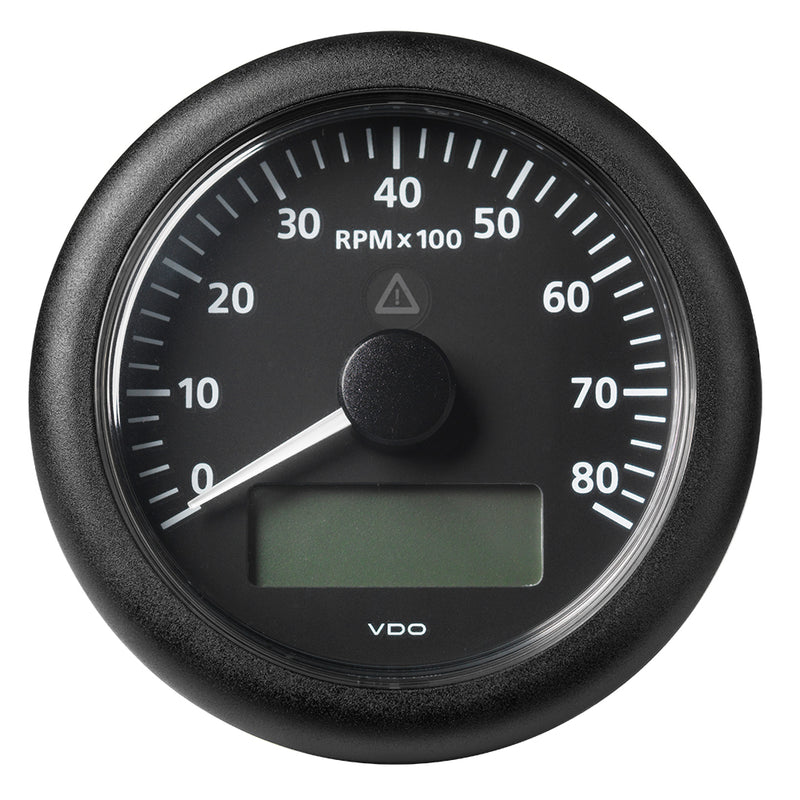 Veratron 3-3/8" (85MM) ViewLine Tachometer with Multi-Function Display - 0 to 8000 RPM - Black Dial Bezel [A2C59512395]-Angler's World