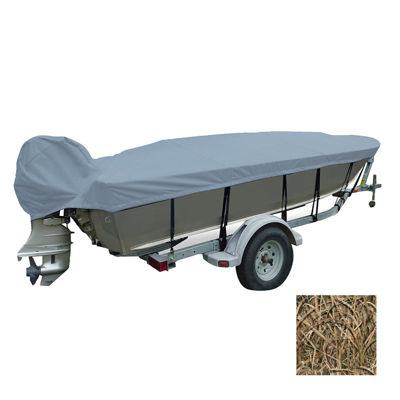 Carver Performance Poly-Guard Wide Series Styled-to-Fit Boat Cover f/13.5 V-Hull Fishing Boats - Shadow Grass [71113C-SG]-Angler's World