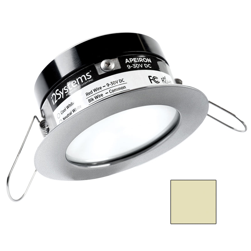 i2Systems Apeiron PRO A503 - 3W Spring Mount Light - Round - Warm White - Brushed Nickel Finish [A503-41CBBR]-Angler's World