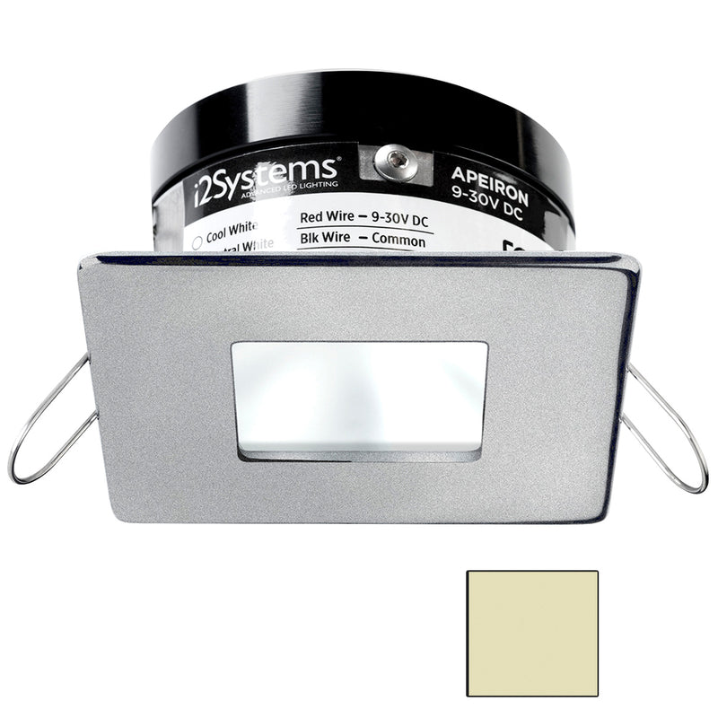 i2Systems Apeiron PRO A503 - 3W Spring Mount Light - Square/Square - Warm White - Brushed Nickel Finish [A503-44CBBR]-Angler's World