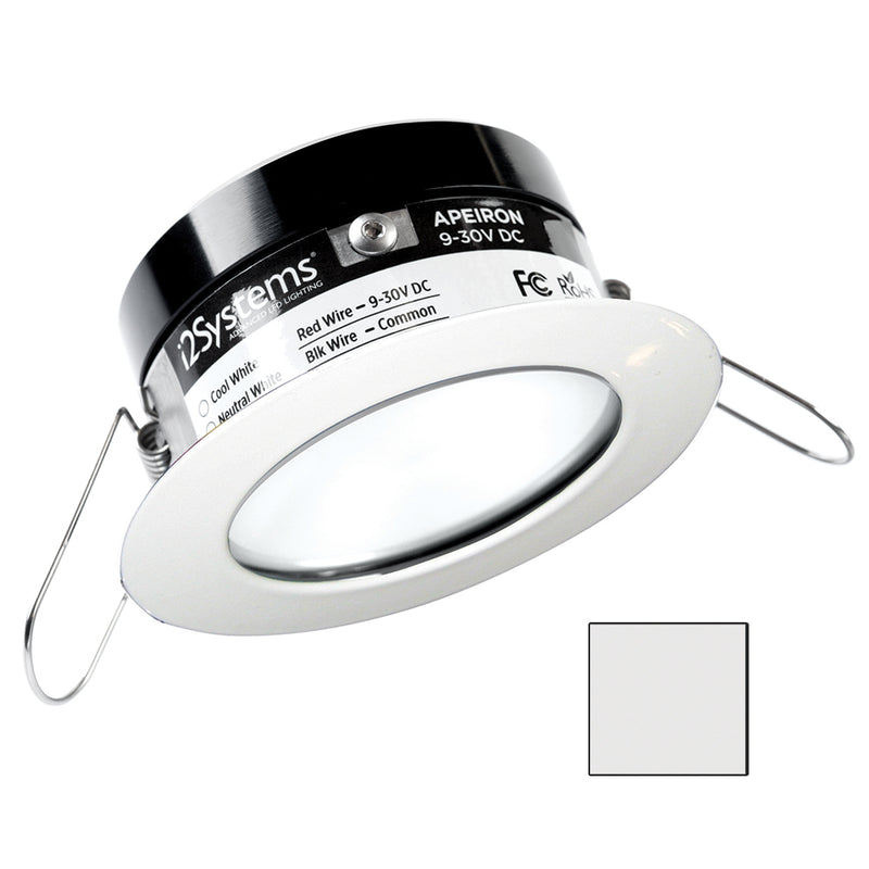 i2Systems Apeiron PRO A503 - 3W Spring Mount Light - Round - Cool White - White Finish [A503-31AAG]-Angler's World