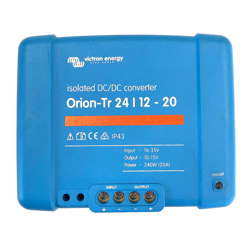 Victron Orion-TR DC-DC Converter - 24 VDC to 12 VDC - 20AMP Isolated [ORI241224110]-Angler's World