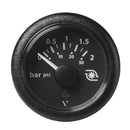 Veratron 52MM (2-1/16") ViewLine Boost Pressure Gauge 2 Bar/30 PSI - Black Dial Round Bezel [A2C59514149]-Angler's World