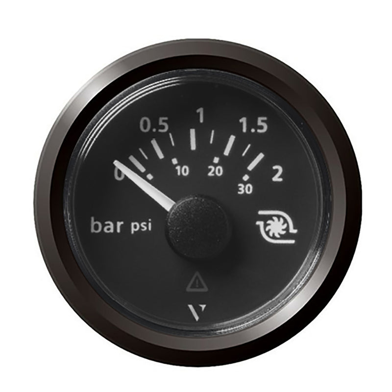 Veratron 52MM (2-1/16") ViewLine Boost Pressure Gauge 2 Bar/30 PSI - Black Dial Triangular Bezel [A2C59514152]-Angler's World