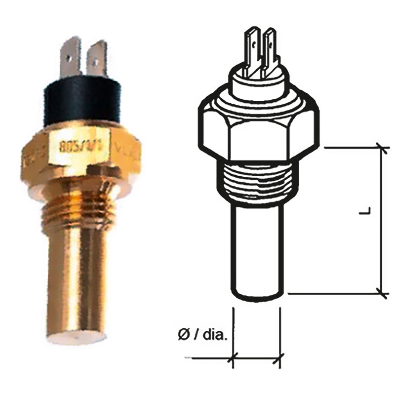 Veratron Engine Oil Temperature Sensor - Dual Pole, Spade Term - 50-150C/120-300F - 6/24V - M14 x 1.5 Thread [323-805-003-001N]-Angler's World