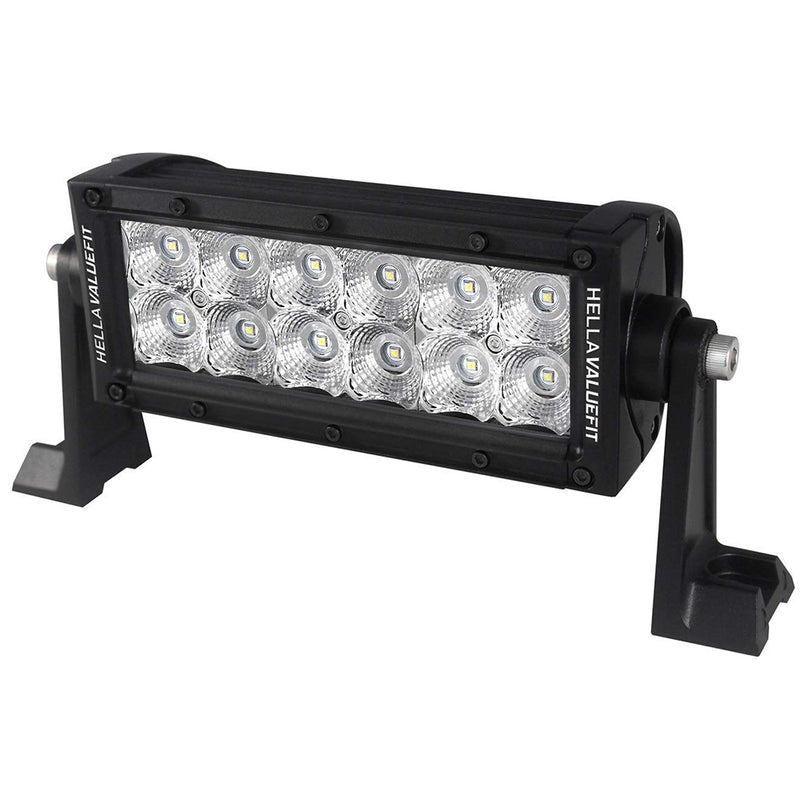 Hella Marine Value Fit Sport Series 12 LED Flood Light Bar - 8" - Black [357208001]-Angler's World