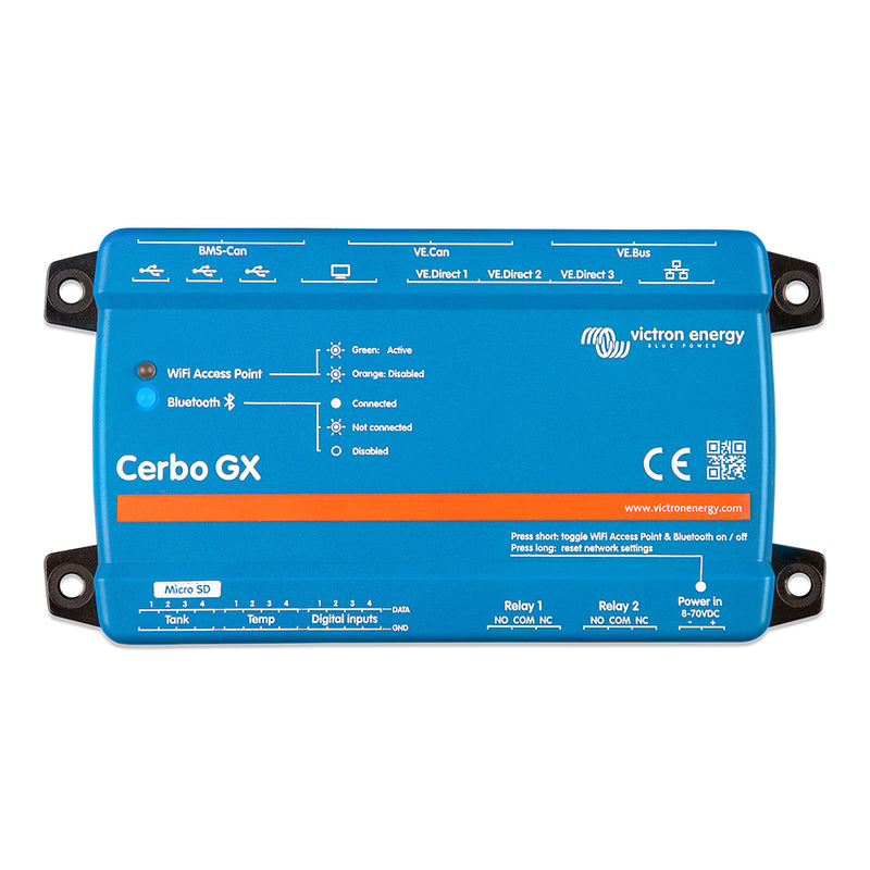 Victron Cerbo GX Communications Center w/ BMS-CAN Port, Tank Level Inputs, Digital Inputs, and Temperature Sense [BPP900450100]-Angler's World