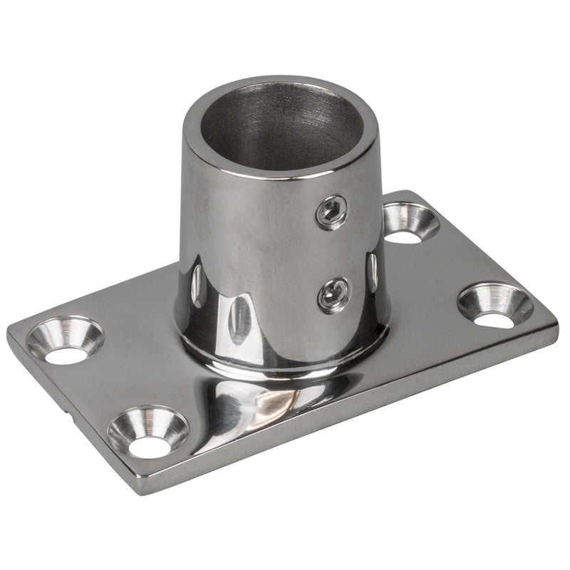 Sea-Dog Rail Base Fitting Rectangular Base 90 316 Stainless Steel - 1-7/8" x 3-3/16" - 1" OD [281901-1]-Angler's World