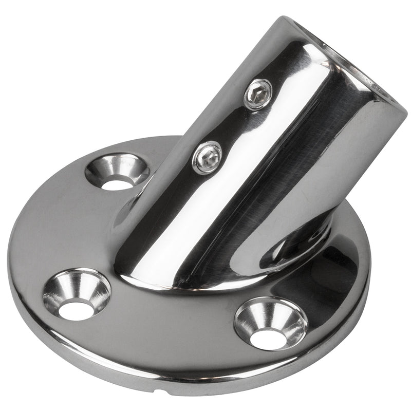 Sea-Dog Rail Base Fitting 2-3/4" Round Base 45 316 Stainless Steel - 1" OD [280451-1]-Angler's World
