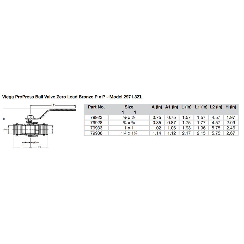 Viega ProPress 1" Zero Lead Bronze Ball Valve w/Stainless Stem - Double Press Connection - Smart Connect Technology [79933]-Angler's World