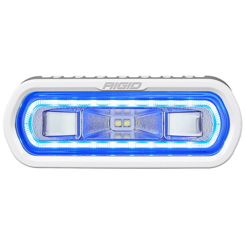 RIGID Industries SR-L Series Marine Spreader Light - White Surface Mount - White Light w/Blue Halo [51101]-Angler's World