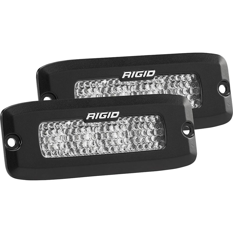 RIGID Industries SR-Q Series PRO Spot Diffused LED - Flush Mount - Pair - Black [925513BLK]-Angler's World