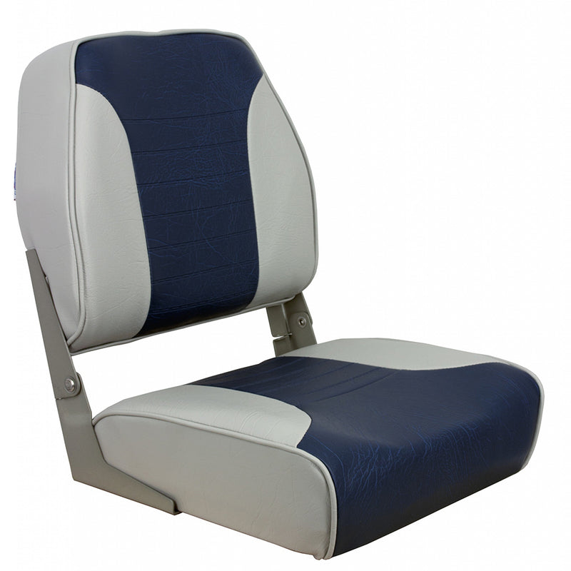 Springfield Economy Multi-Color Folding Seat - Grey/Blue [1040651]-Angler's World