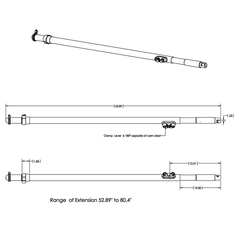 TACO Tele-Sun Carbon Fiber Shade Poles w/Carry Bag [T10-7005CF]-Angler's World