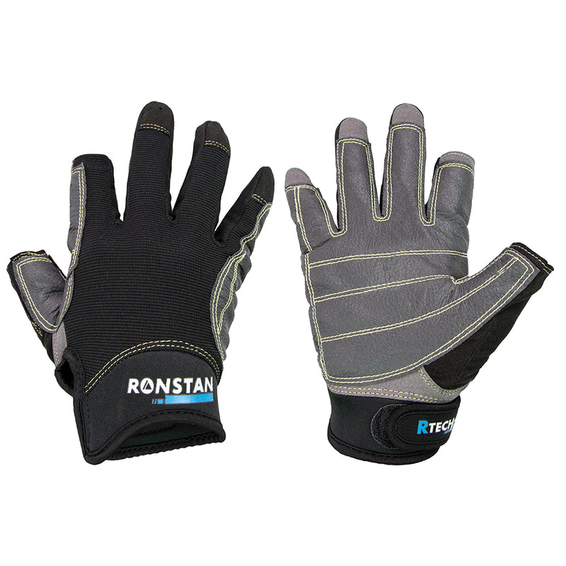 Ronstan Sticky Race Gloves - 3-Finger - Black - XS [CL740XS]-Angler's World