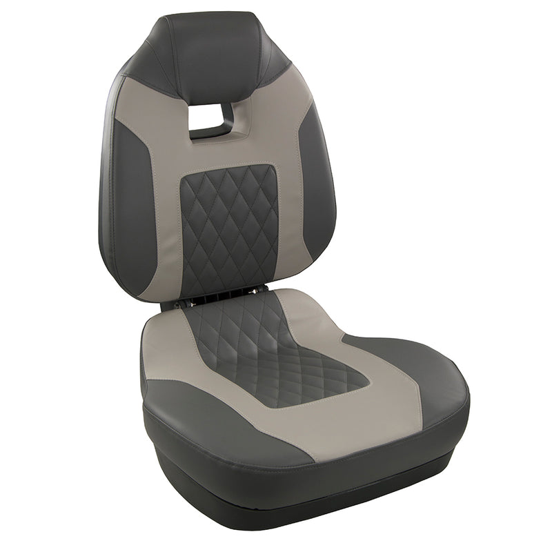 Springfield Fish Pro II High Back Folding Seat - Charcoal/Grey [1041483]-Angler's World