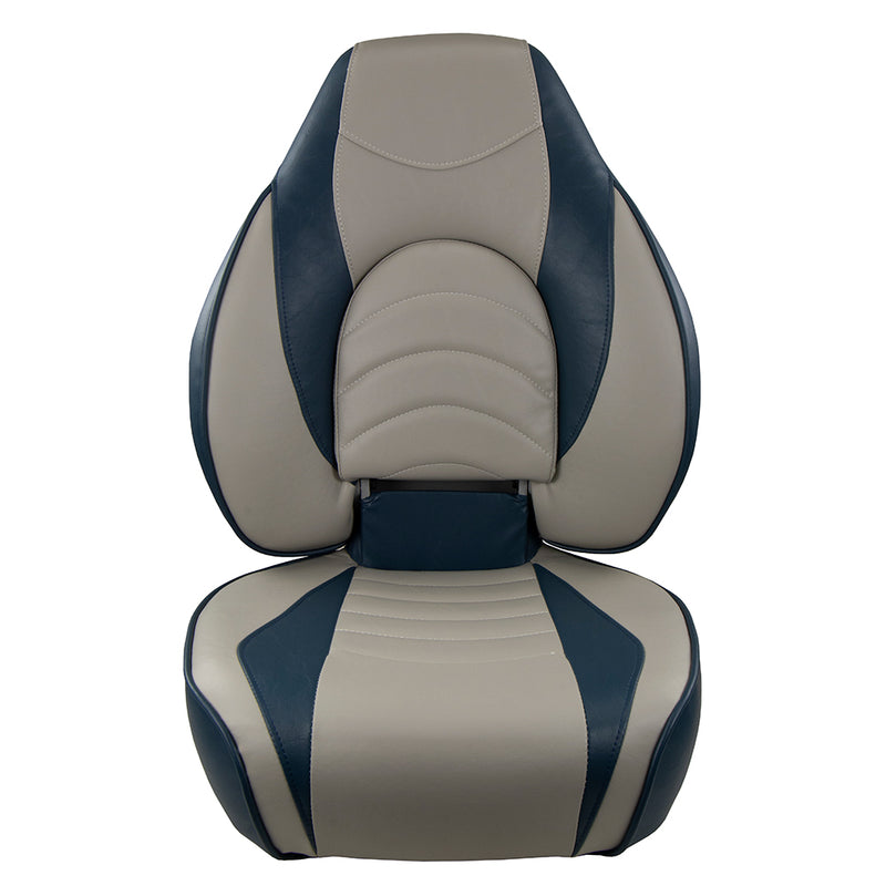 Springfield Fish Pro High Back Folding Seat - Blue/Grey [1041631-1]-Angler's World