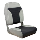 Springfield High Back Multi-Color Folding Seat - Grey/Charcoal [1040663]-Angler's World