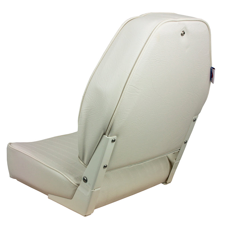 Springfield High Back Folding Seat - White [1040649]-Angler's World