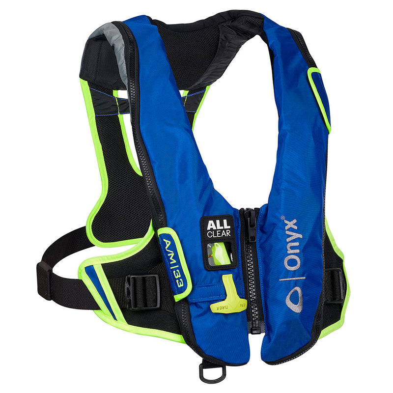 Onyx Impulse A/M-33 All Clear Auto/Manual Inflatable Life Jacket - Blue [132800-500-004-21]-Angler's World