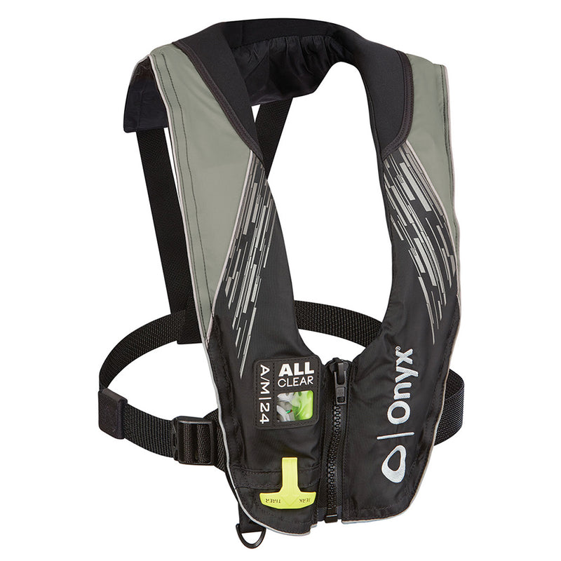 Onyx A/M-24 Series All Clear Automatic/Manual Inflatable Life Jacket - Grey - Adult [132200-701-004-21]-Angler's World