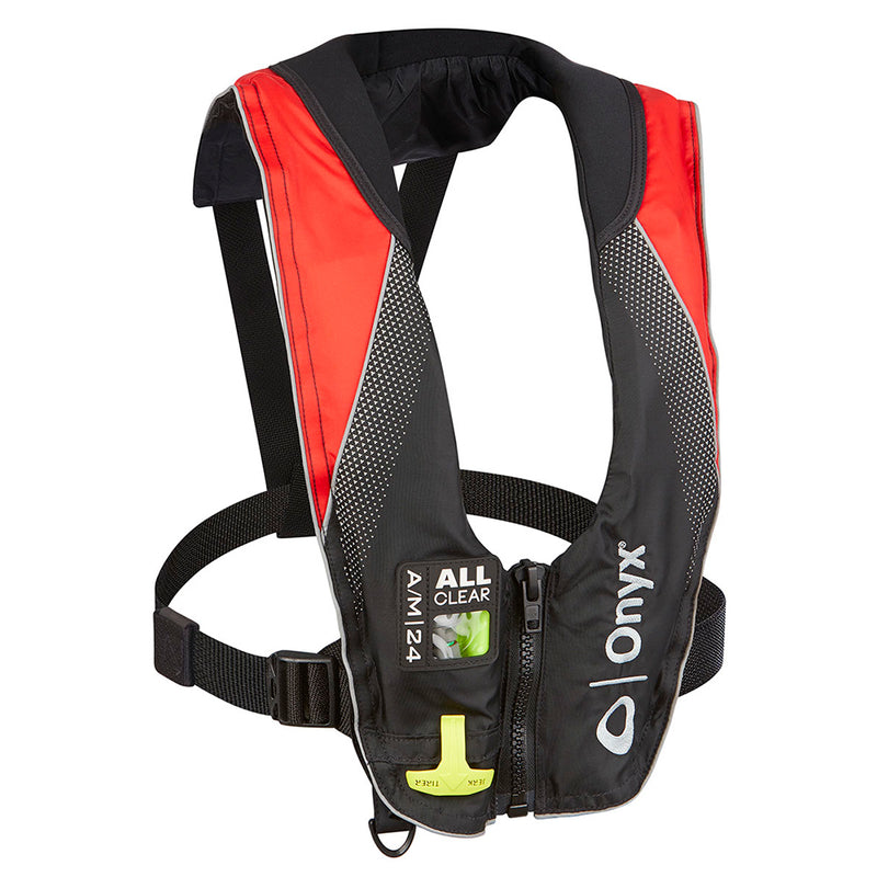 Onyx A/M-24 Series All Clear Automatic/Manual Inflatable Life Jacket - Black/Red - Adult [132200-100-004-20]-Angler's World