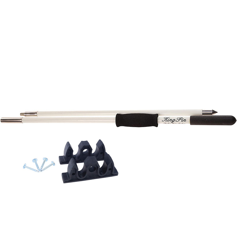 Panther 10 King Pin Anchor Pole - 2-Piece - White [KPP100W]-Angler's World