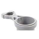 Camco Clamp-On Rail Mounted Cup Holder - Small for Up to 1-1/4" Rail - Grey [53093]-Angler's World