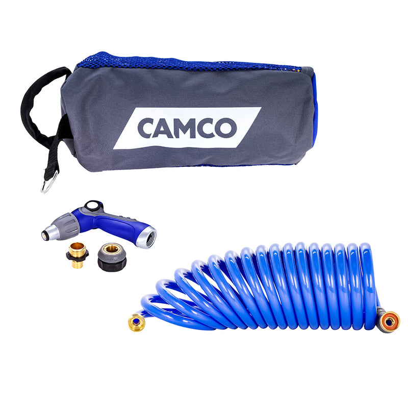 Camco 20 Coiled Hose Spray Nozzle Kit [41980]-Angler's World