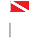Mate Series Flag Pole - 36" w/Dive Flag [FP36DIVE]-Angler's World