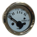 VDO Cockpit Marine 52MM (2-1/16") Water Temp. Gauge - 0-250F - White Dial/Chrome Bezel [310-15277]-Angler's World