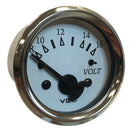 VDO Cockpit Marine 52MM (2-1/16") Voltmeter - White Dial/Chrome Bezel [332-15282]-Angler's World