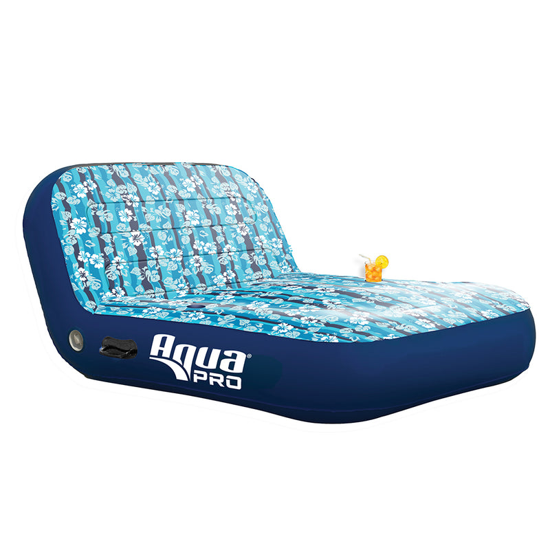 Aqua Leisure Ultra Cushioned Comfort Lounge Hawaiian Wave Print - 2-Person [APL17011S2]-Angler's World