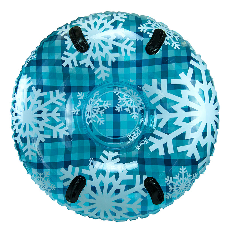 Aqua Leisure 43" Pipeline Sno Clear Top Racer Sno-Tube - Cool Blue Plaid [PST13365S2]-Angler's World