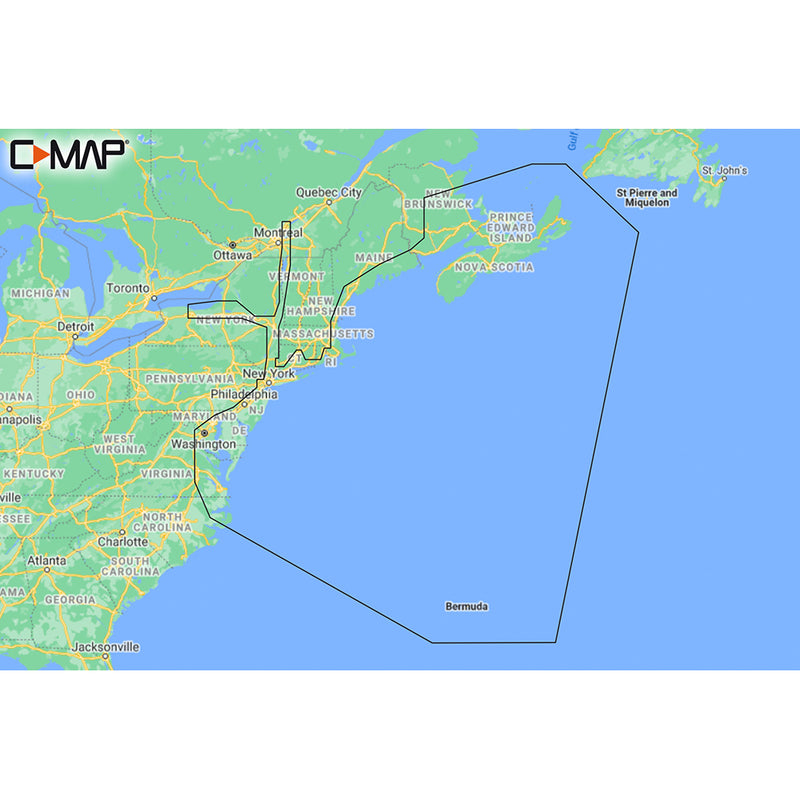C-MAP M-NA-Y202-MS Nova Scotia to Chesapeake Bay REVEAL Coastal Chart [M-NA-Y202-MS]-Angler's World