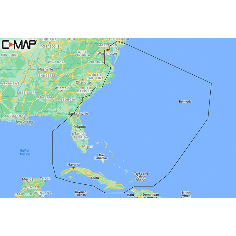 C-MAP M-NA-Y203-MS Chesapeake Bay to Bahamas REVEAL Coastal Chart [M-NA-Y203-MS]-Angler's World