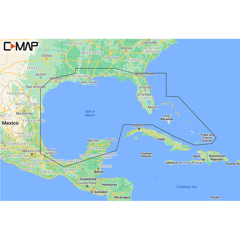 C-MAP M-NA-Y204-MS Gulf of Mexico to Bahamas REVEAL Coastal Chart [M-NA-Y204-MS]-Angler's World